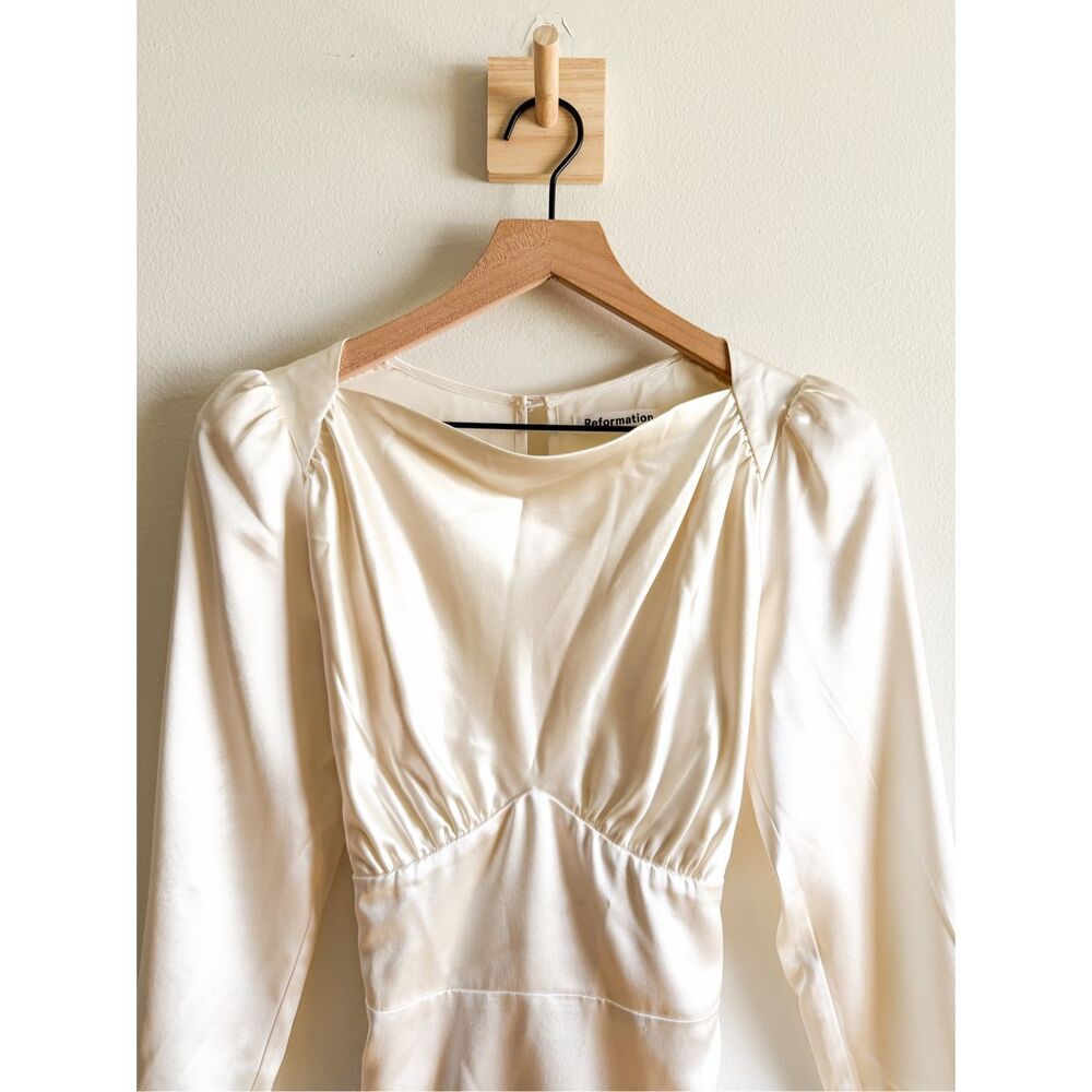 Reformation Rudi Silk Dress Size 4 - Picture 5 of 8